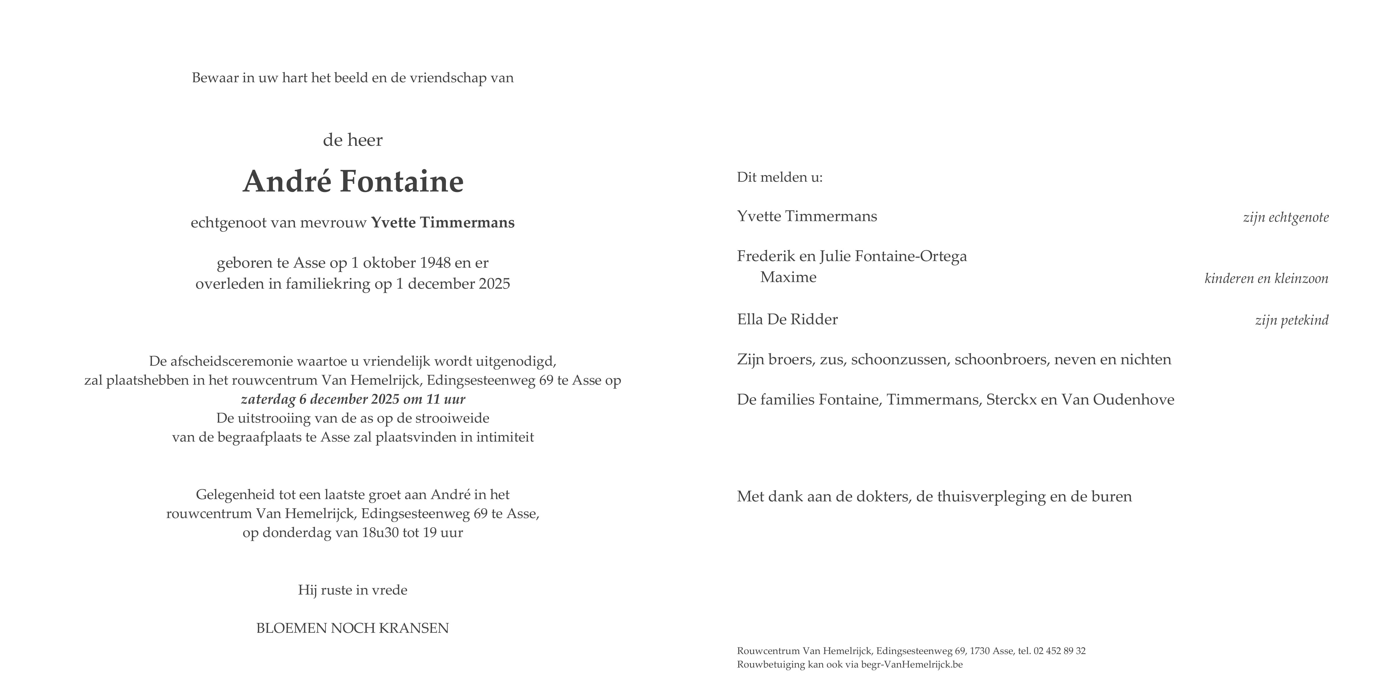 Rbr Fontaine Andre Dec 2025 Zonder Adres