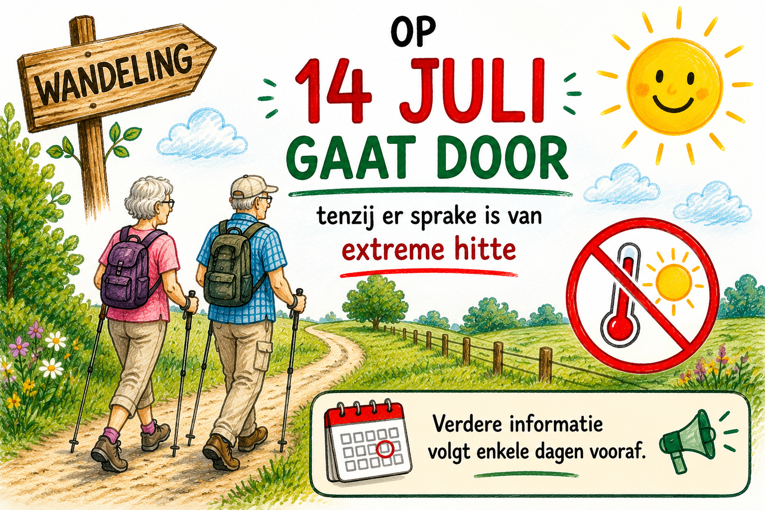wandelen bij extreme hitte