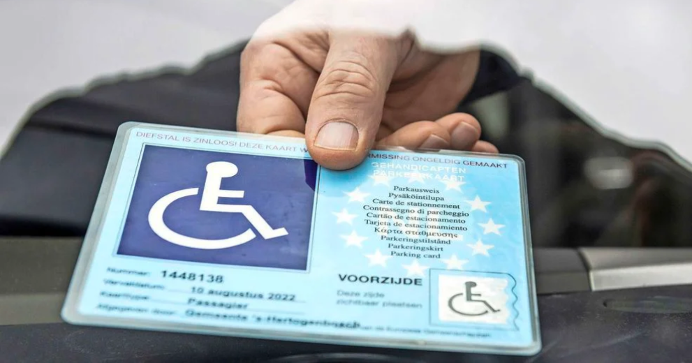 Gehandicaptenparkeerkaart 2558X1100
