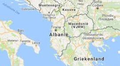 Landkaart Albanie