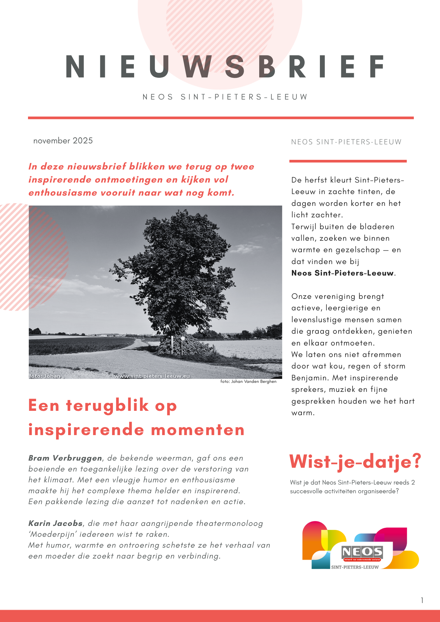 Neos SPL Nieuwsbrief Vol. 2 November