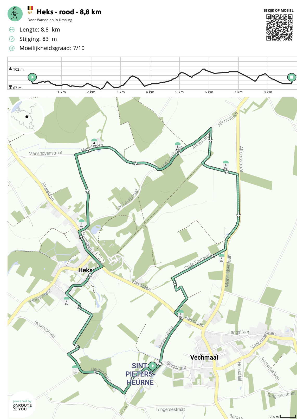 Wandeling Heks Rood 8Km