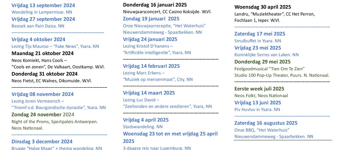 Jaarprogramma 2024 2025